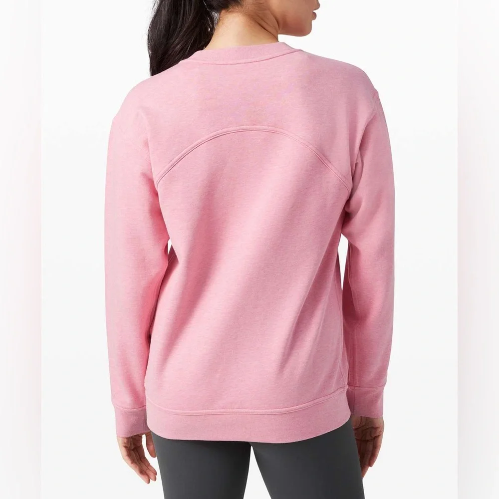 Lululemon All Yours‎ Crew *Terry Heathered Azalea Pink Size 4